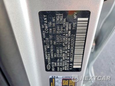 Zdjęcie 13 z 13 samochodu: 2019 HYUNDAI TUCSON SE VIN:KM8J2CA40KU920512 - miniatura