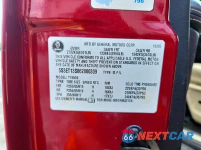 Zdjęcie 13 z 13 samochodu: 2006 SAAB 9-7X LINEAR VIN:5S3ET13S862800309 - miniatura