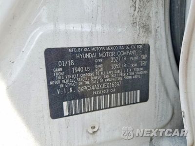 Zdjęcie 12 z 12 samochodu: 2018 HYUNDAI ACCENT SE VIN:3KPC24A3XJE016397 - miniatura