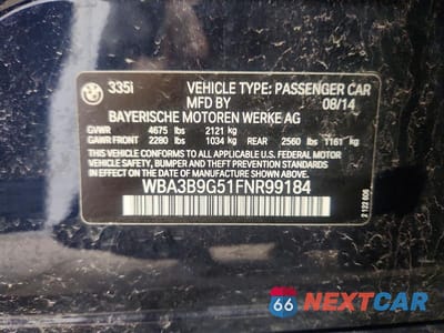 Zdjęcie 13 z 13 samochodu: 2015 BMW 335 XI VIN:WBA3B9G51FNR99184 - miniatura