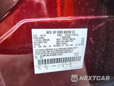 Zdjęcie 12 z 12 samochodu: 2019 LINCOLN NAUTILUS RESERVE VIN:2LMPJ8LP3KBL12527 - miniatura