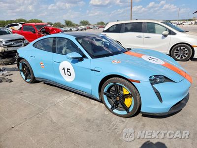 Czwarte zdjęcie samochodu z boku: 2024 PORSCHE TAYCAN TURBO VIN:WP0AC2Y17RSA52279 - miniatura