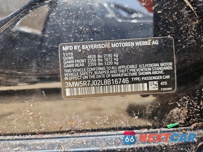 Zdjęcie 12 z 12 samochodu: 2020 BMW 330XI VIN:3MW5R7J02L8B16746 - miniatura
