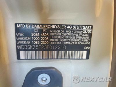 Zdjęcie 12 z 12 samochodu: 2003 MERCEDES-BENZ SL 500R VIN:WDBSK75F23F012210 - miniatura