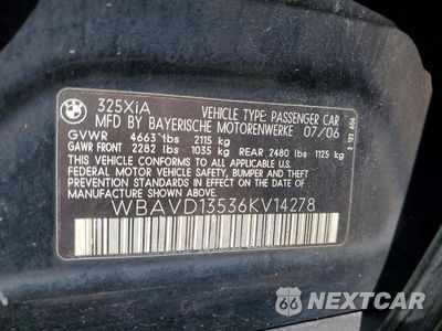 Zdjęcie 13 z 13 samochodu: 2006 BMW 325 XI VIN:WBAVD13536KV14278 - miniatura