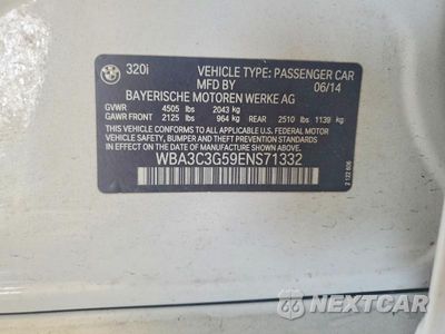 Zdjęcie 12 z 12 samochodu: 2014 BMW 320 I XDRIVE VIN:WBA3C3G59ENS71332 - miniatura