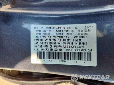 Zdjęcie 12 z 12 samochodu: 2017 HONDA ACCORD EXL VIN:1HGCR3F88HA029366 - miniatura