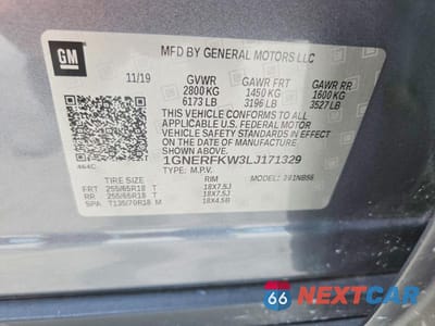 Zdjęcie 12 z 12 samochodu: 2020 CHEVROLET TRAVERSE LS VIN:1GNERFKW3LJ171329 - miniatura