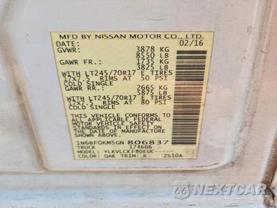 Zdjęcie 13 z 13 samochodu: 2016 NISSAN NV 1500 S VIN:1N6BF0KM5GN806837 - miniatura
