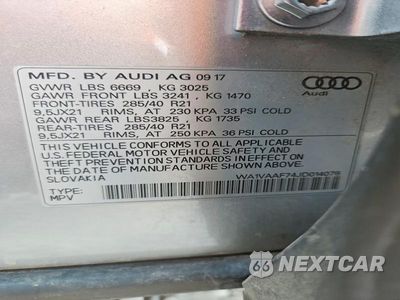 Zdjęcie 12 z 12 samochodu: 2018 AUDI Q7 PRESTIGE VIN:WA1VAAF74JD014078 - miniatura