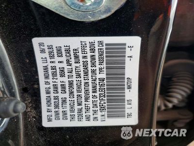 Zdjęcie 12 z 12 samochodu: 2020 HONDA CIVIC EX VIN:19XFC1F32LE016740 - miniatura