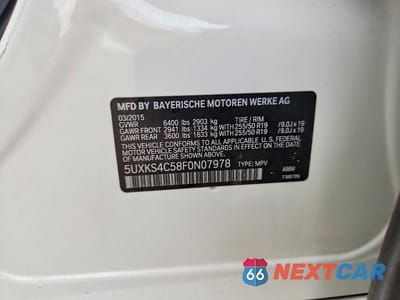 Zdjęcie 13 z 13 samochodu: 2015 BMW X5 XDRIVE35D VIN:5UXKS4C58F0N07978 - miniatura