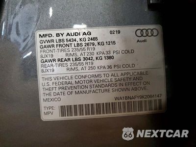 Zdjęcie 12 z 12 samochodu: 2019 AUDI Q5 PREMIUM PLUS VIN:WA1BNAFY9K2064147 - miniatura