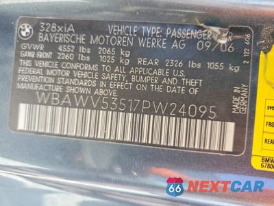Zdjęcie 12 z 12 samochodu: 2007 BMW 328 XI VIN:WBAWV53517PW24095 - miniatura