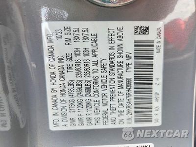 Zdjęcie 14 z 14 samochodu: 2024 HONDA CR-V EXL VIN:2HKRS4H76RH430660 - miniatura
