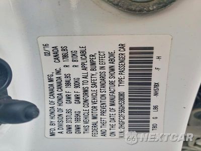 Zdjęcie 12 z 12 samochodu: 2016 HONDA CIVIC LX VIN:2HGFC2F56GH538080 - miniatura