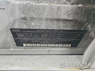 Zdjęcie 12 z 12 samochodu: 2012 HYUNDAI SONATA LIMITED 2.0T VIN:5NPEC4AB8CH400173 - miniatura