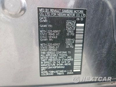 Zdjęcie 13 z 13 samochodu: 2016 NISSAN ROGUE SV VIN:KNMAT2MVXGP595342 - miniatura