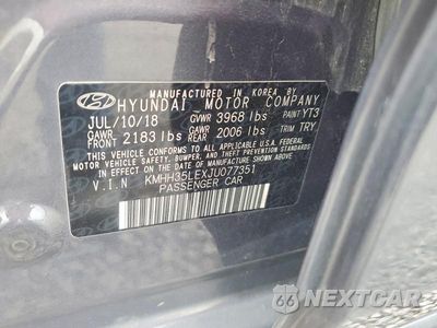 Zdjęcie 12 z 12 samochodu: 2018 HYUNDAI ELANTRA GT BASE VIN:KMHH35LEXJU077351 - miniatura