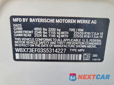 Zdjęcie 14 z 14 samochodu: 2025 BMW X1 XDRIVE28I VIN:WBX73EF03S5314227 - miniatura