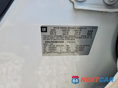 Zdjęcie 13 z 13 samochodu: 2011 CHEVROLET EQUINOX LT VIN:2CNALPEC3B6358805 - miniatura