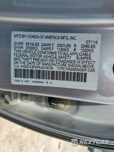 Zdjęcie 12 z 12 samochodu: 2019 HONDA ACCORD TOURING HYBRID VIN:1HGCV3F97KA018709 - miniatura