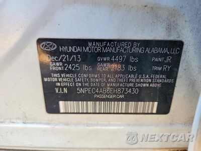 Zdjęcie 12 z 12 samochodu: 2014 HYUNDAI SONATA SE 2.0T VIN:5NPEC4AB6EH873430 - miniatura