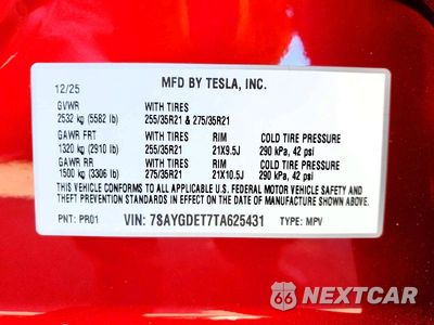 Zdjęcie 13 z 13 samochodu: 2026 TESLA MODEL Y VIN:7SAYGDET7TA625431 - miniatura