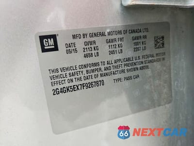 Zdjęcie 12 z 12 samochodu: 2015 BUICK REGAL VIN:2G4GK5EX7F9267870 - miniatura