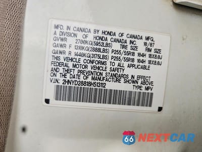 Zdjęcie 13 z 13 samochodu: 2008 ACURA MDX SPORT VIN:2HNYD28818H513112 - miniatura