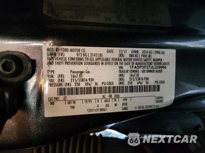 Zdjęcie 12 z 12 samochodu: 2018 FORD FOCUS SE VIN:1FADP3F27JL239994 - miniatura