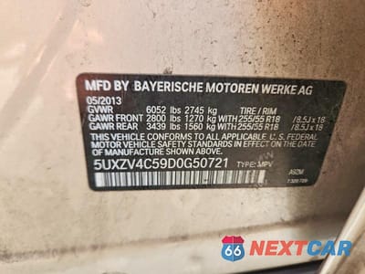 Zdjęcie 13 z 13 samochodu: 2013 BMW X5 XDRIVE35I VIN:5UXZV4C59D0G50721 - miniatura