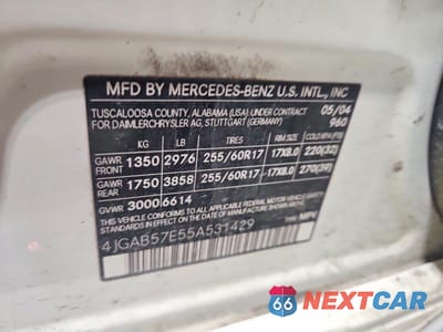 Zdjęcie 13 z 13 samochodu: 2005 MERCEDES-BENZ ML 350 VIN:4JGAB57E55A531429 - miniatura