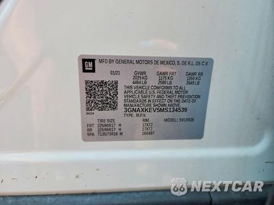 Zdjęcie 13 z 13 samochodu: 2021 CHEVROLET EQUINOX LT VIN:3GNAXKEV5MS134539 - miniatura