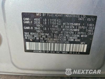 Zdjęcie 14 z 14 samochodu: 2017 SUBARU OUTBACK 2.5I LIMITED VIN:4S4BSAKC9H3377495 - miniatura