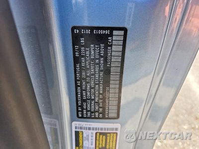Zdjęcie 12 z 12 samochodu: 2013 VOLKSWAGEN EOS KOMFORT VIN:WVWBW8AH8DV002730 - miniatura