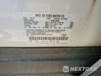 Zdjęcie 13 z 13 samochodu: 2022 FORD EXPLORER ST VIN:1FM5K8GCXNGC47048 - miniatura