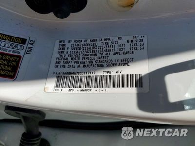 Zdjęcie 13 z 13 samochodu: 2014 HONDA CR-V EXL VIN:5J6RM4H79EL112140 - miniatura