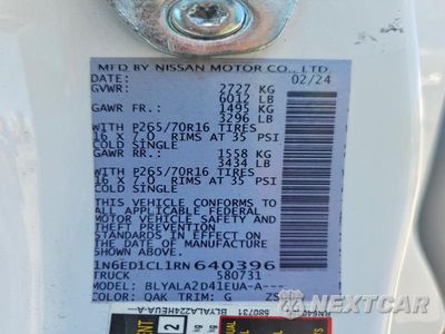 Zdjęcie 12 z 12 samochodu: 2024 NISSAN FRONTIER S VIN:1N6ED1CL1RN640396 - miniatura