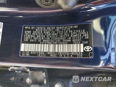 Zdjęcie 12 z 12 samochodu: 2021 TOYOTA COROLLA LE VIN:5YFEPMAEXMP194664 - miniatura