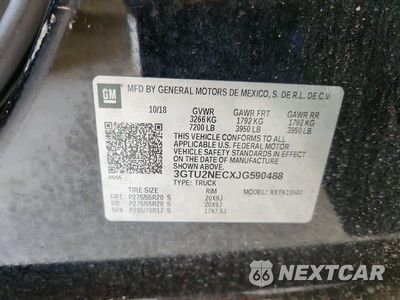 Zdjęcie 12 z 12 samochodu: 2018 GMC SIERRA K1500 SLT VIN:3GTU2NECXJG590488 - miniatura