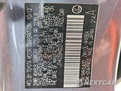 Zdjęcie 12 z 12 samochodu: 2013 LEXUS CT 200 VIN:JTHKD5BH0D2132388 - miniatura