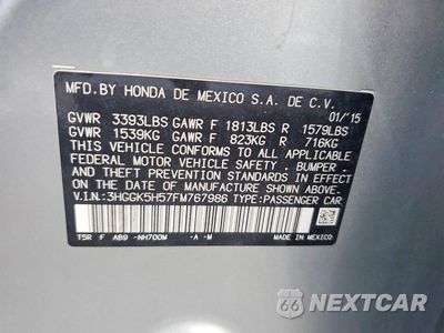 Zdjęcie 12 z 12 samochodu: 2015 HONDA FIT LX VIN:3HGGK5H57FM767986 - miniatura