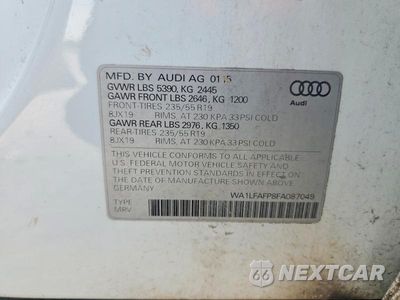 Zdjęcie 13 z 13 samochodu: 2015 AUDI Q5 PREMIUM PLUS VIN:WA1LFAFP8FA087049 - miniatura