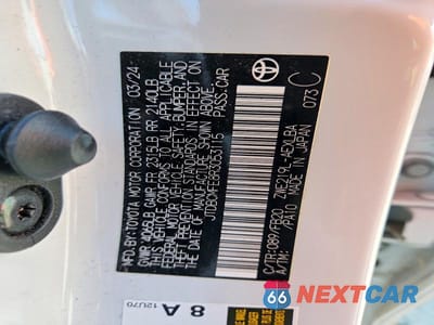 Zdjęcie 12 z 12 samochodu: 2024 TOYOTA COROLLA HYBRID LE VIN:JTDBCMFE8R3053115 - miniatura