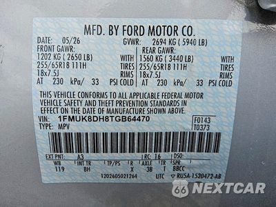 Zdjęcie 13 z 13 samochodu: 2026 FORD EXPLORER ACTIVE VIN:1FMUK8DH8TGB64470 - miniatura
