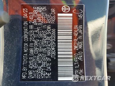 Zdjęcie 12 z 12 samochodu: 2023 TOYOTA COROLLA HYBRID LE VIN:JTDBCMFE5P3020666 - miniatura
