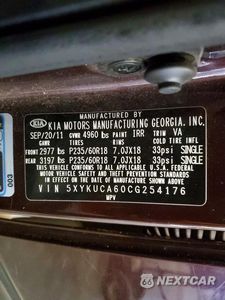 Zdjęcie 13 z 13 samochodu: 2012 KIA SORENTO EX VIN:5XYKUCA60CG254176 - miniatura
