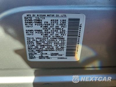 Zdjęcie 14 z 14 samochodu: 2013 NISSAN ROGUE S VIN:JN8AS5MV9DW127371 - miniatura