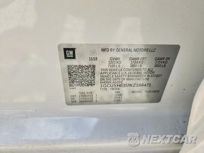 Zdjęcie 12 z 12 samochodu: 2019 CHEVROLET SILVERADO K1500 HIGH COUNTRY VIN:1GCUYHED7KZ188471 - miniatura